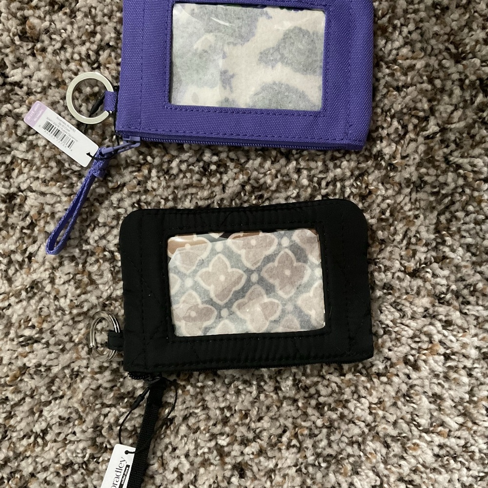 Vera Bradley Purple and Black Key & Card Holders